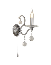 Zinta Polished Chrome Crystal Wall Lights Diyas Armed Wall Lights Zinta Polished Chrome Crystal Wall Lights Diyas Armed Wall Lights